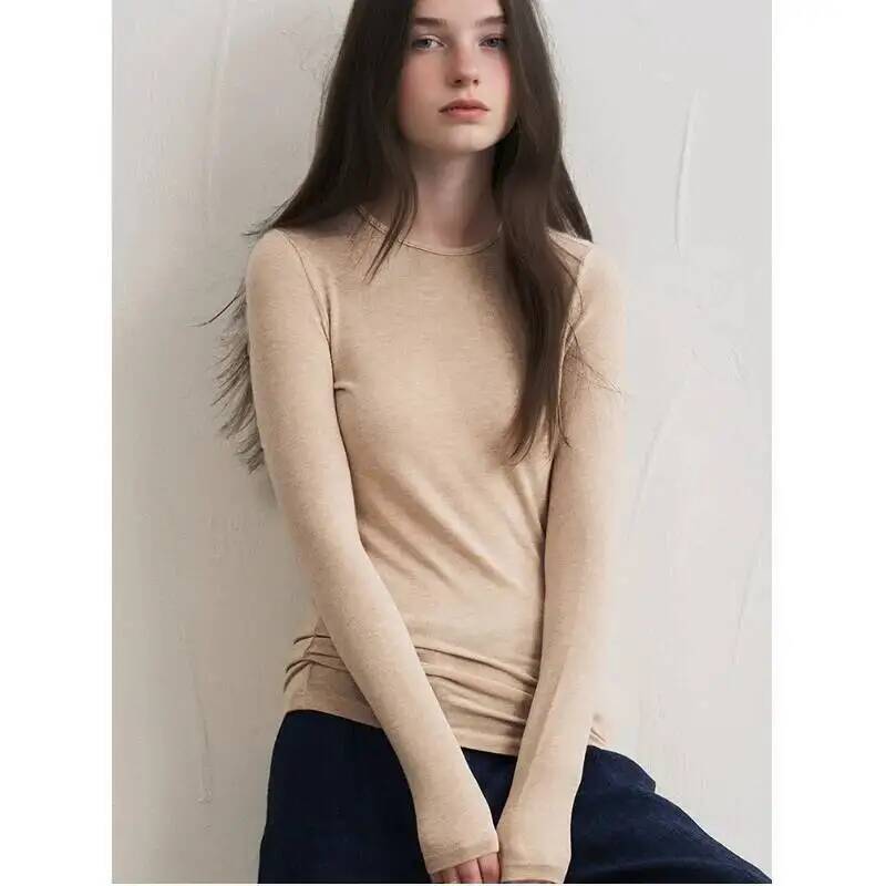 Winter Clothing For Women - Dames Kasjmiermix Top met Lange Mouwen