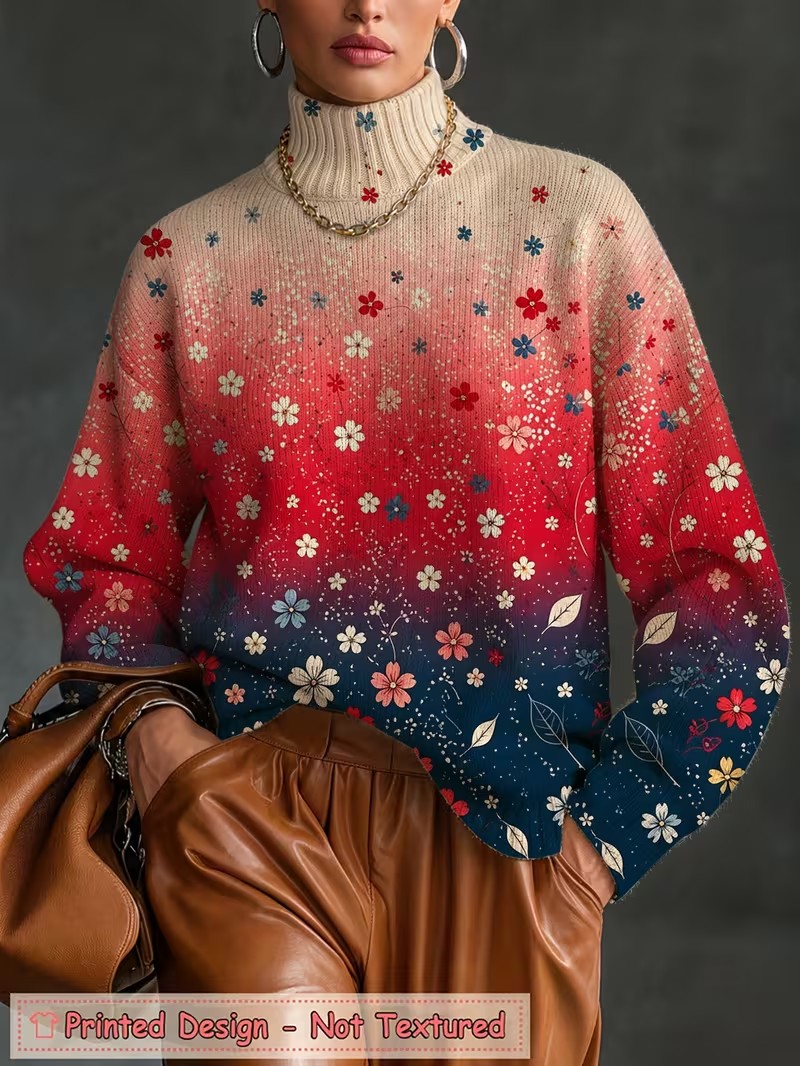 Dames T-shirt met coltrui, lan - Winter Clothing For Women recensie en prijs