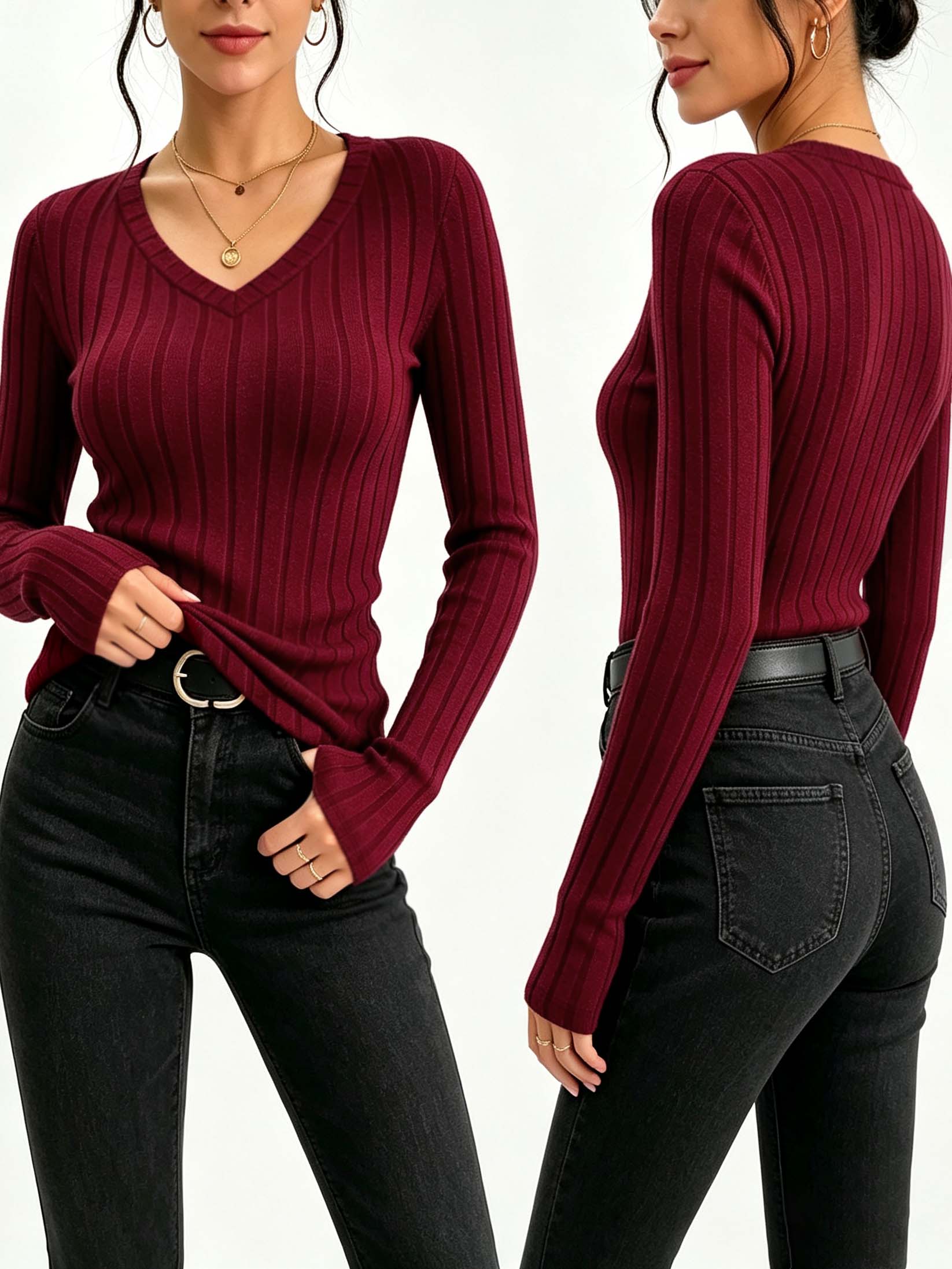 Dames effen geribbelde gebreid - Winter Clothing For Women recensie en prijs